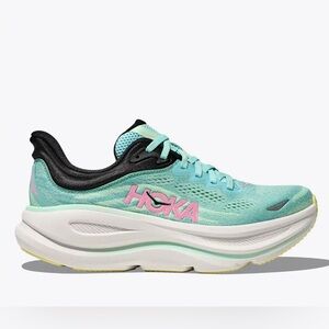 HOKA Women's Bondi 9 Running Shoes- Blue Spark/Mint Fluorite-US Size 10B